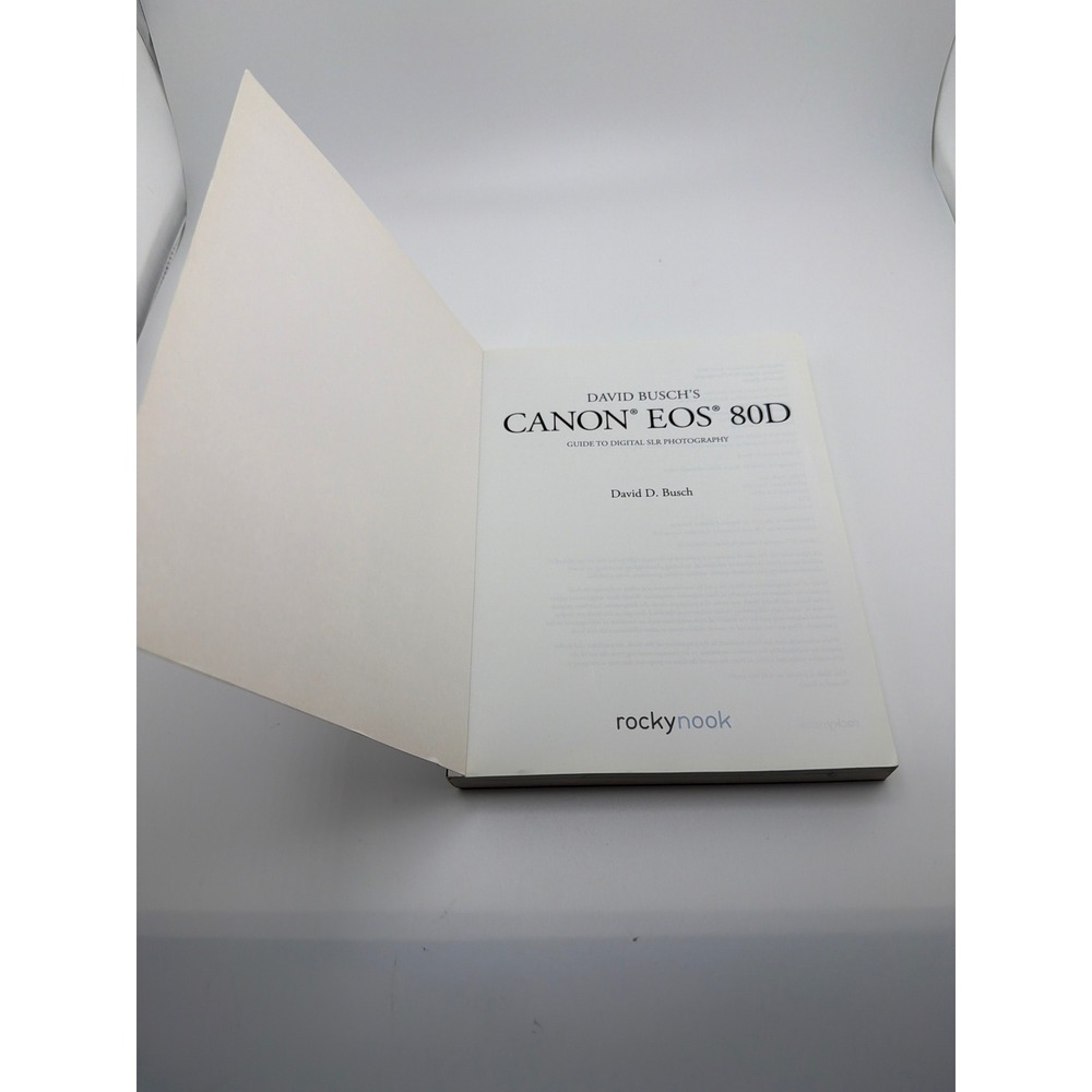David Busch Canon EOS 80D Digital SLR Photography Guide Paperback - Picture 4 of 5